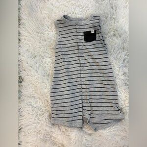 Carter's Gray and Black Striped Bodysuit